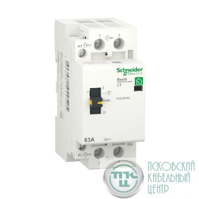 Контактор модульный RESI9 1P+N 63А 2НО 230/250В AC 50Гц SchE R9C20263