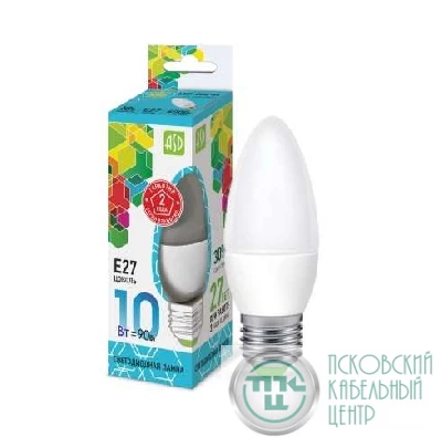 Лампа светодиодная LED-свеча-standard 10Вт 230В E27 4000К 900Лм ASD 4690612015545