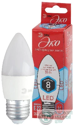 Лампа светодиодная ECO LED B35-8W-840-E27 ЭРА Б0030021