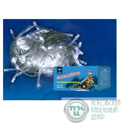 Гирлянда светодиодная ULD-S0700-060/DTA WHITE IP20 7м с контроллером 60 светодиодов бел. провод прозр. Uniel UL-00005260