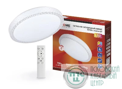 Светильник светодиодный COMFORT SAPHIR 75Вт 3000-6500К 6000лм 230В 500х100мм с пультом ДУ IN HOME 4690612035123