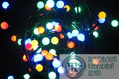Гирлянда "Цветные шарики" LDBL080G-10-C 80 светодиод. контроллер 4м зел. SHLights 4610003325008