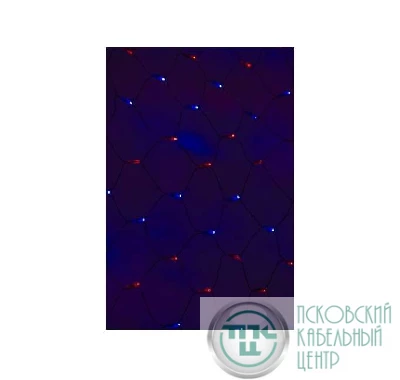 Гирлянда Сеть "НЕТ ЛАЙТ" 2х1.5м 288LED 18Вт 220В IP44 красн./син.; черн. провод NEON-NIGHT 215-023