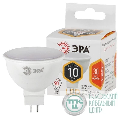 Лампа светодиодная MR16-10W-827-GU5.3 800лм Эра Б0032995