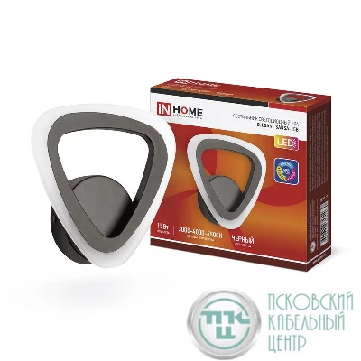 Светильник светодиодный ELEGANT SANSA-15B 15Вт 3000-6500К 1200лм 230В STEP COLOR черн. IN HOME 4690612035314