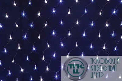 Гирлянда Сеть "НЕТ ЛАЙТ" 2х1.5м 288LED 18Вт 220В IP44 (с контроллером) бел./син.; черн. провод NEON-NIGHT 215-022