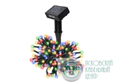 Светильник светодиодный садовый SLR-G01-100M гирлянда 100LED мультиколор с колышком на солнечн. батарее ФАZА 5033405