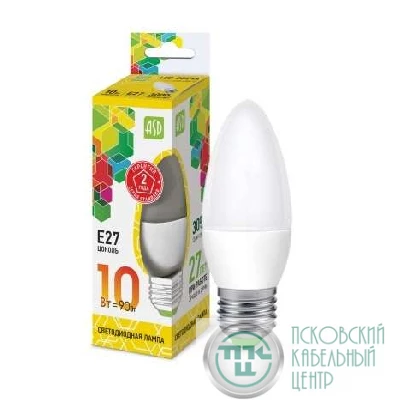 Лампа светодиодная LED-СВЕЧА-std 10Вт 230В E27 3000К 900Лм ASD 4690612015538