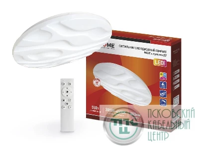 Светильник светодиодный COMFORT WAVE 55Вт 230В 3000-6500К 4400лм 400х70мм с пультом ДУ IN HOME 4690612034911