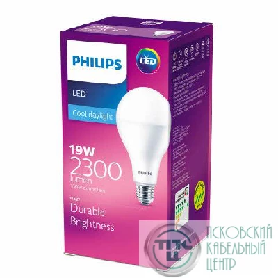 Лампа светодиодная LEDBulb 19W E27 6500К 230В A80 Philips 929002004149