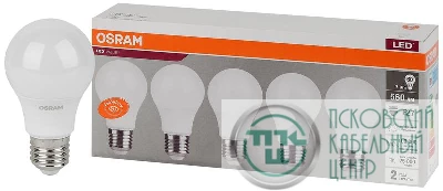 Лампа светодиодная LED Value LVCLA60 7SW/840 7Вт грушевидная матовая E27 230В 2х5 RU (уп.5шт) OSRAM 4058075577657