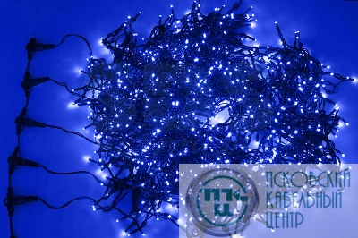 Гирлянда "КЛИП ЛАЙТ" 5 нитей х20м 665LED 40Вт 24В IP54 (с трансф.) син. NEON-NIGHT 323-503