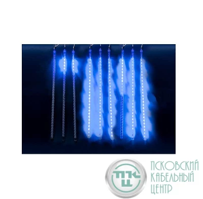 Гирлянда занавес светодиодная "Звездный дождь" ULD-E1505-336/DTK BLUE IP44 TWISTED METEOR син. с контроллером 336LED 1.5х0.5м Uniel UL-00000167
