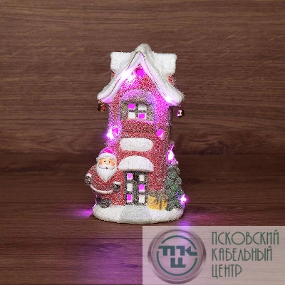 Фигура керамическая "Красный домик" 11.5х8.5х20.4см NEON-NIGHT 505-026