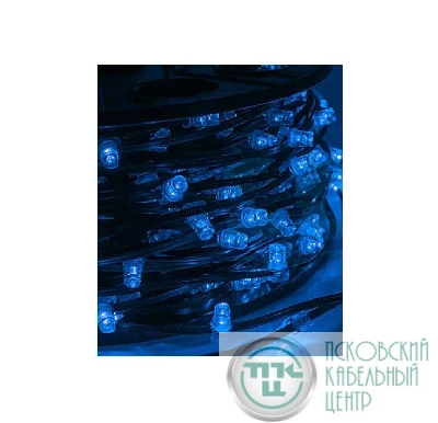 Гирлянда "КЛИП ЛАЙТ" 660LED черн. провод 80Вт 12В IP54 син. (уп.100м) NEON-NIGHT 325-123
