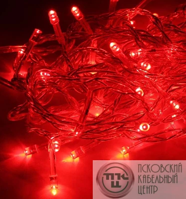 Гирлянда светодиодная 50LED шнур 6.5м 8 режимов мигания Космос KOC_GIR50LED_R