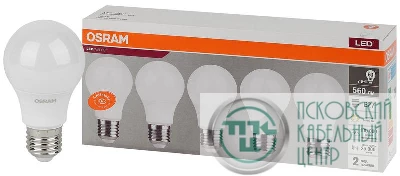 Лампа светодиодная LED Value LVCLA60 7SW/830 230В E27 2х5 RU (уп.5шт) OSRAM 4058075577626