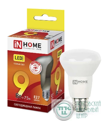 Лампа светодиодная LED-R63-VC 9Вт 230В E27 3000К 720лм IN HOME 4690612024301