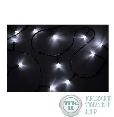 Гирлянда "ТВИНКЛ ЛАЙТ LED" (с контроллером 8 режимов) 4м 25LED 2Вт 220В IP20 бел. провод темн.-зел. ПВХ NEON-NIGHT 303-015