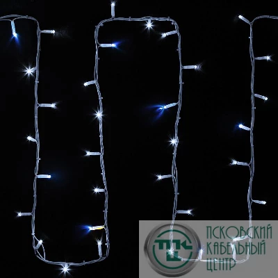 Гирлянда модульная "Дюраплей LED" 20м 200LED мерцающий "Flashing" (каждый 5-й диод) бел. провод бел. каучук Neon-Night 315-185