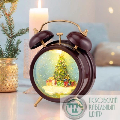 Светильник декоративный "Часы" с эффектом снегопада Neon-Night 501-162