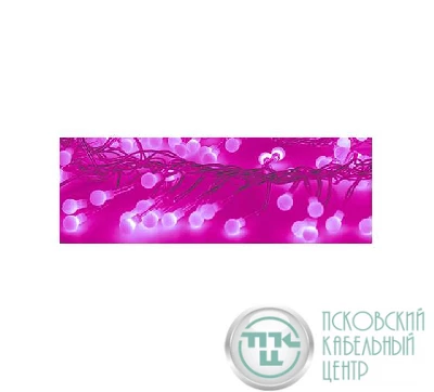 Гирлянда светодиодная "Мишура LED" 3м 288LED роз. 18Вт 220-240В IP20 провод ПВХ прозр. Neon-Night 303-607