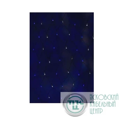 Гирлянда Сеть "НЕТ ЛАЙТ" 2.5мх2.5м 432LED 26Вт 220В IP44 черн. провод; бел./син. NEON-NIGHT 215-032