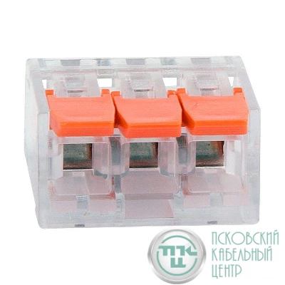Клемма универсальная компактная 3-проводная до 4.0кв.мм (уп.5шт) Rexant 07-5207