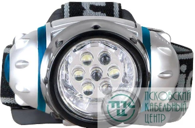 Фонарь налобный LED5310-7F3 (7LED 3 режима; 3хR03 в комплекте; метал.) Camelion 7534
