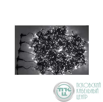 Гирлянда "КЛИП ЛАЙТ" 5 нитей х20м 665LED 40Вт 24В IP65 (с трансф.) бел. NEON-NIGHT 323-505