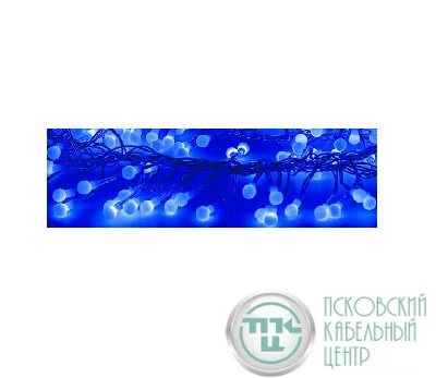 Гирлянда "Мишура LED" 3м 288LED син. прозр. провод 18Вт 220В IP20 NEON-NIGHT 303-603