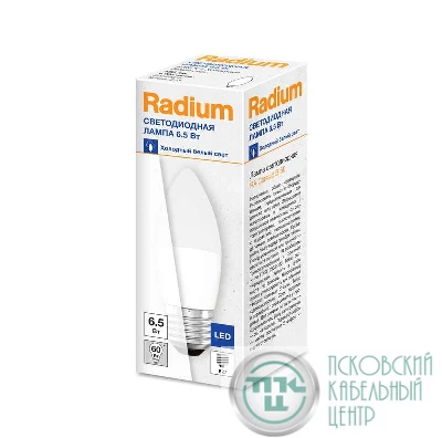 Лампа светодиодная RA Classic B60 6.5W/840 6.5Вт свеча матов. 4000К нейтр. бел. E27 550Лм 220-240В FS1 RADIUM 4008597191749