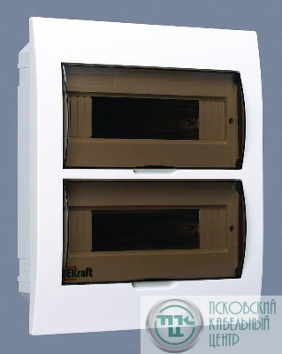Корпус встраиваемый ЩРВ-П-24 35х30х10 24мод. IP41 пластик. DEKraft 31006DEK