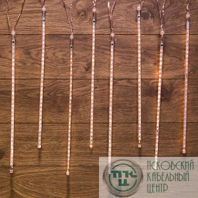 Гирлянда "Тающие сосульки" 8шт х 0.5м шаг 40см 230В LED тепл. бел. Neon-Night 256-416