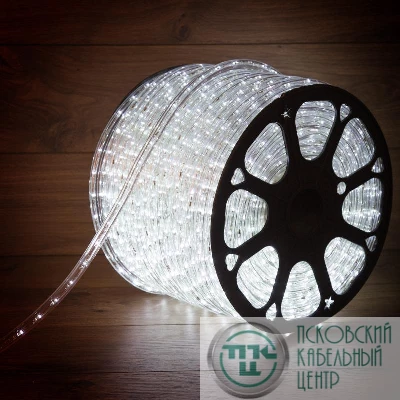 Шнур светодиодный Дюралайт постоянное свечение 2Вт бел. 36LED/м (уп.100м) Neon-Night 121-135