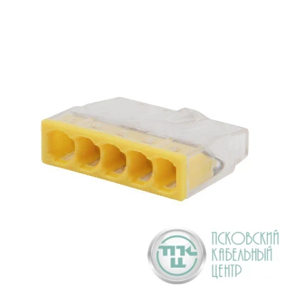 Экспресс-клемма строительно-монтажная СМК 2273-205 5-проводная 0.5-2.5кв.мм (блист.20шт) Rexant 07-3214-20