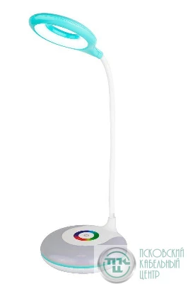 Светильник светодиодный UF-752 C13 6Вт RGB настольный 3 уровня яркости голуб. Ultraflash 14490