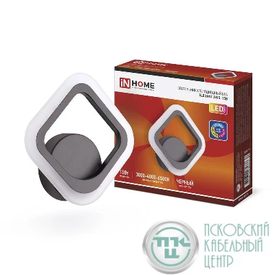 Светильник светодиодный ELEGANT ARIS-15B 15Вт 230В 3000-4000-6500К 1050лм STEP COLOR черн. IN HOME 4690612035338