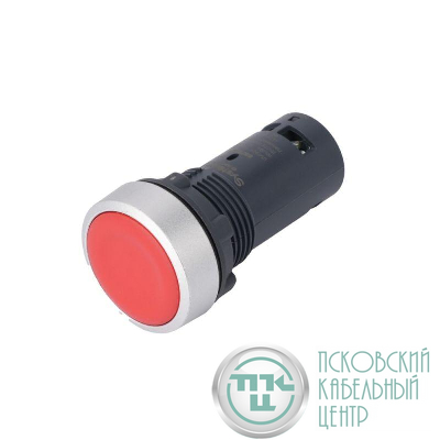 Кнопка моноблочная SB7 22мм с возвратом металл 1НЗ IP65 красн. SE SB7EA42