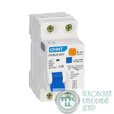 Выключатель автоматический дифференциального тока 1п+N C 32А 30мА электрон. тип AC 4.5кА NXBLE-63Y (R) CHINT 105545