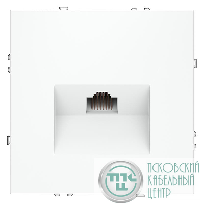 Розетка компьютерная 1-м СП S70 RJ45 кат.6 механизм бел. матов. Voltum VLS060102