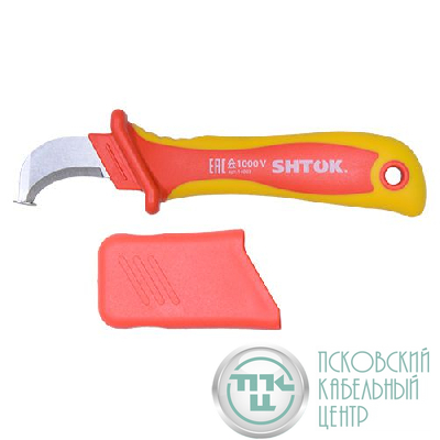 Нож для снятия изоляции с пяткой 1000В VDE (14003) SHTOK 376546