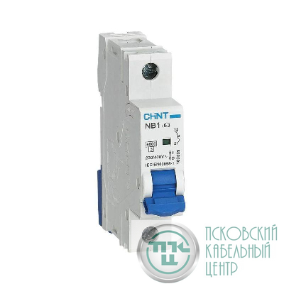 Выключатель автоматический модульный 1п D 10А 6кА NB1-63 (R) CHINT 179628