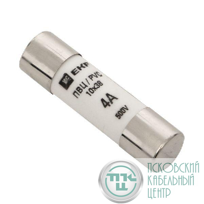 Вставка плавкая цилиндрическая ПВЦ 10х38 4А EKF pvc-10x38-4