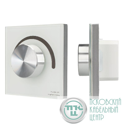 Панель SMART-P98-DIM-G-IN White 230В 1.5А 0/1-10В Rotary 2.4G стекло Arlight 028432