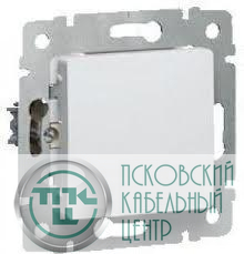 Выключатель 1-кл. СП Cariva 10А IP20 250В авт. клеммы механизм бел. Leg 773656