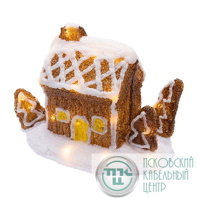 Фигура светодиодная акриловая "Пряничный домик" 26х15.5х20см 30LED 3хАА (не в комплекте) Neon-Night 513-324