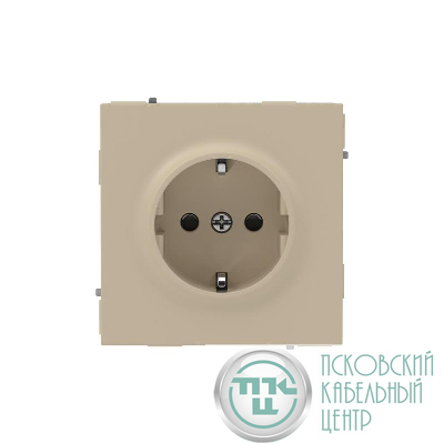 Розетка силовая KANT 2P+E защ. шторки ванильн. марципан DKC 7015003