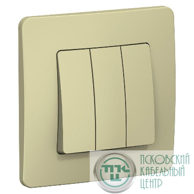 Выключатель 3-кл. СП Blanca 10А IP20 (сх. 1+1+1) 250В беж. SE BLNVS100507