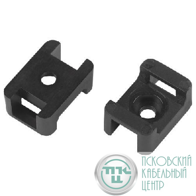 Площадка под хомуты 22х16мм с монтажным отверст. М4 NO-225-314 черн. (уп.10шт) Эра Б0066712